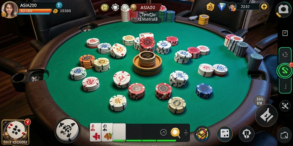 Tampilan gameplay menarik dari ASIA200 yang menunjukkan aksi QiuQiu.