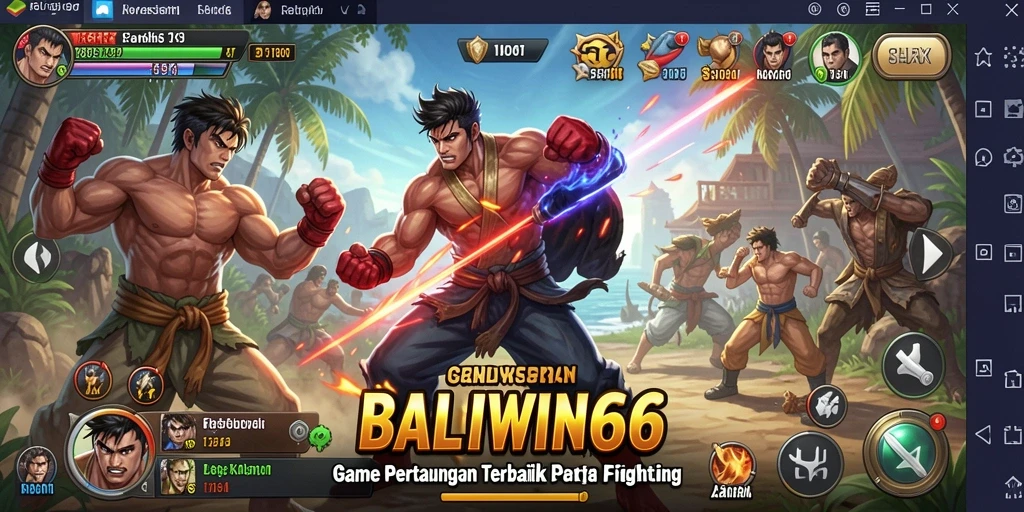 Screenshot gameplay BALIWIN66 menampilkan aksi pertarungan yang seru.