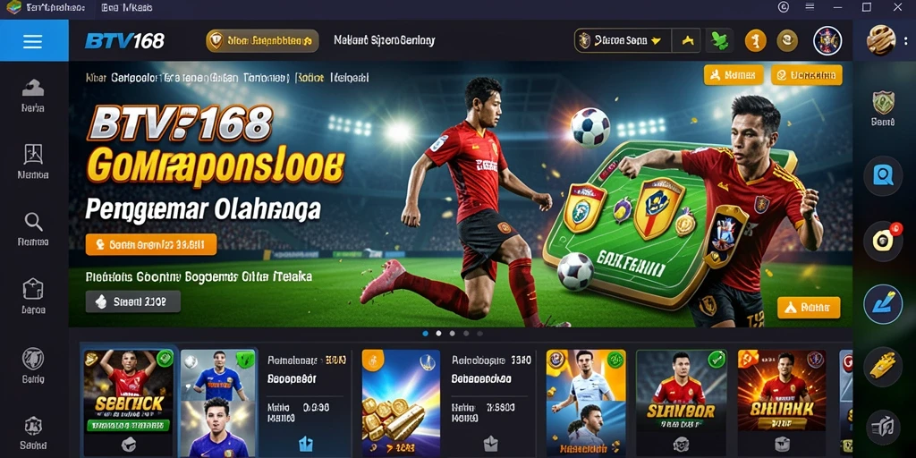 Tampilan utama BTV168 dengan pilihan taruhan olahraga yang lengkap.