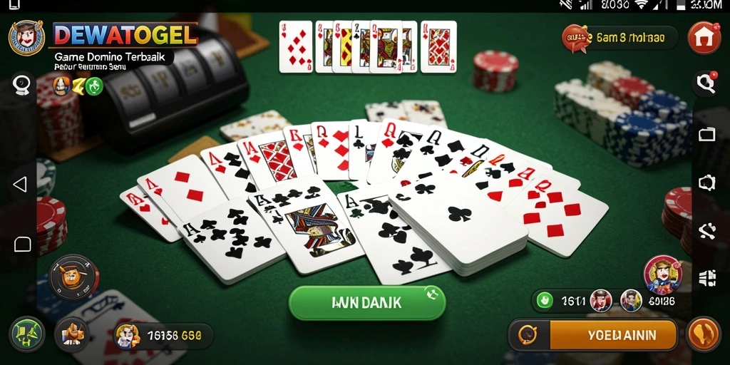 Screenshot gameplay DEWATOGEL yang menunjukkan keseruan bermain Domino.