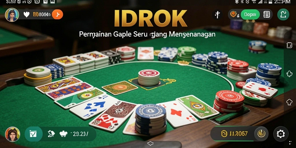 Screenshot permainan Gaple menunjukkan antarmuka yang menarik dan gameplay yang seru.
