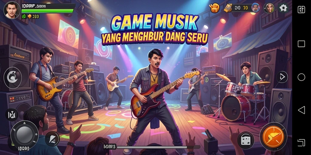 Tampilan gameplay menarik dalam IDRRP yang menampilkan tantangan musik.