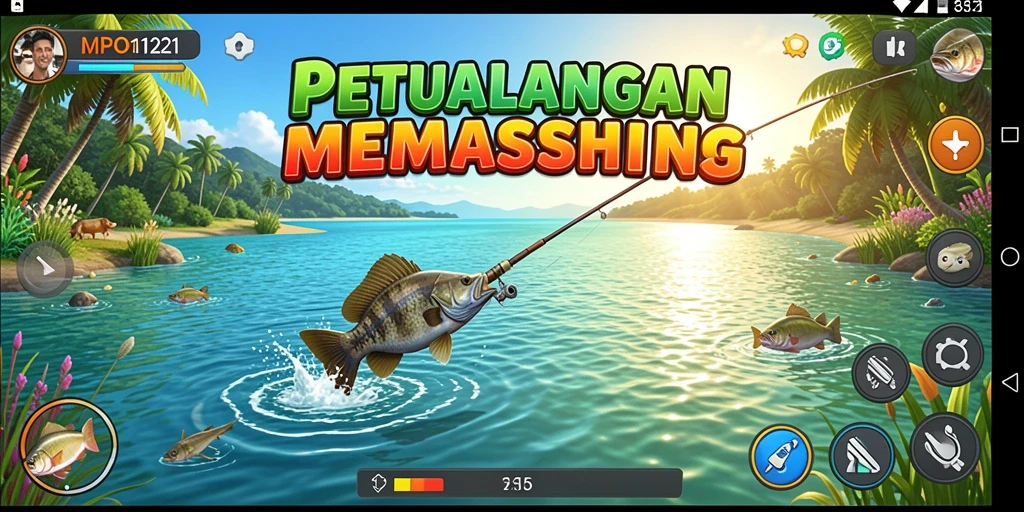 Gameplay seru memancing dengan visual menakjubkan.