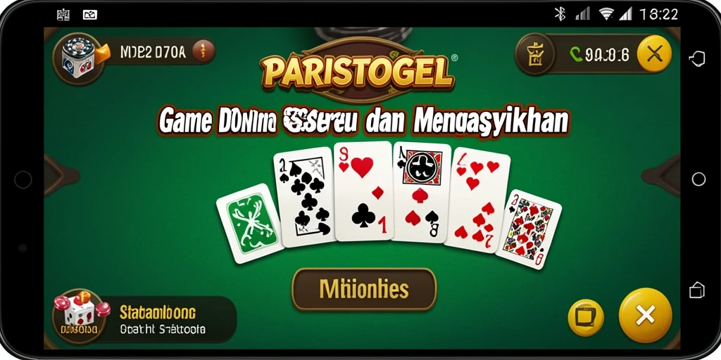 Screenshot gameplay Domino PARISTOGEL yang seru dan mengasyikkan.