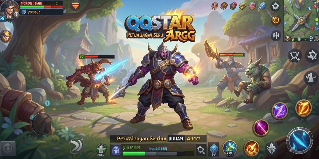 Tangkapan layar menampilkan aksi mendebarkan dalam gameplay ARPG QQSTAR.
