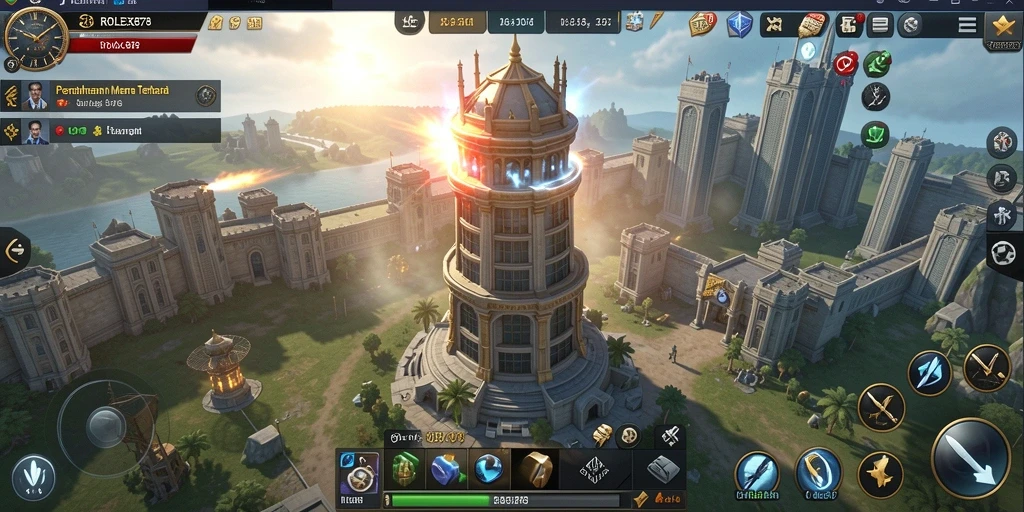 Tampilan gameplay menara pertahanan yang seru di ROLEX878.
