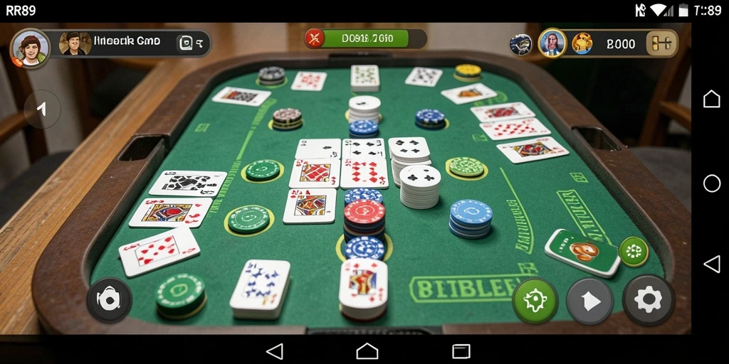 Tampilan gameplay Gaple yang menarik dan interaktif dalam RR89.