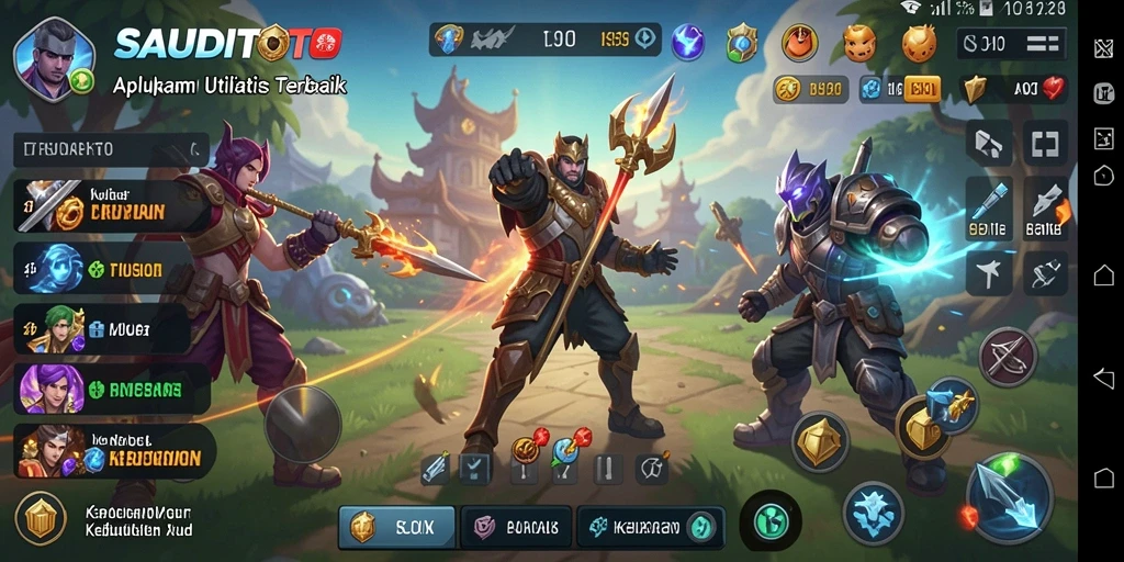 Screenshot tampilan utama SAUDITOTO yang menunjukkan fitur utilitas.